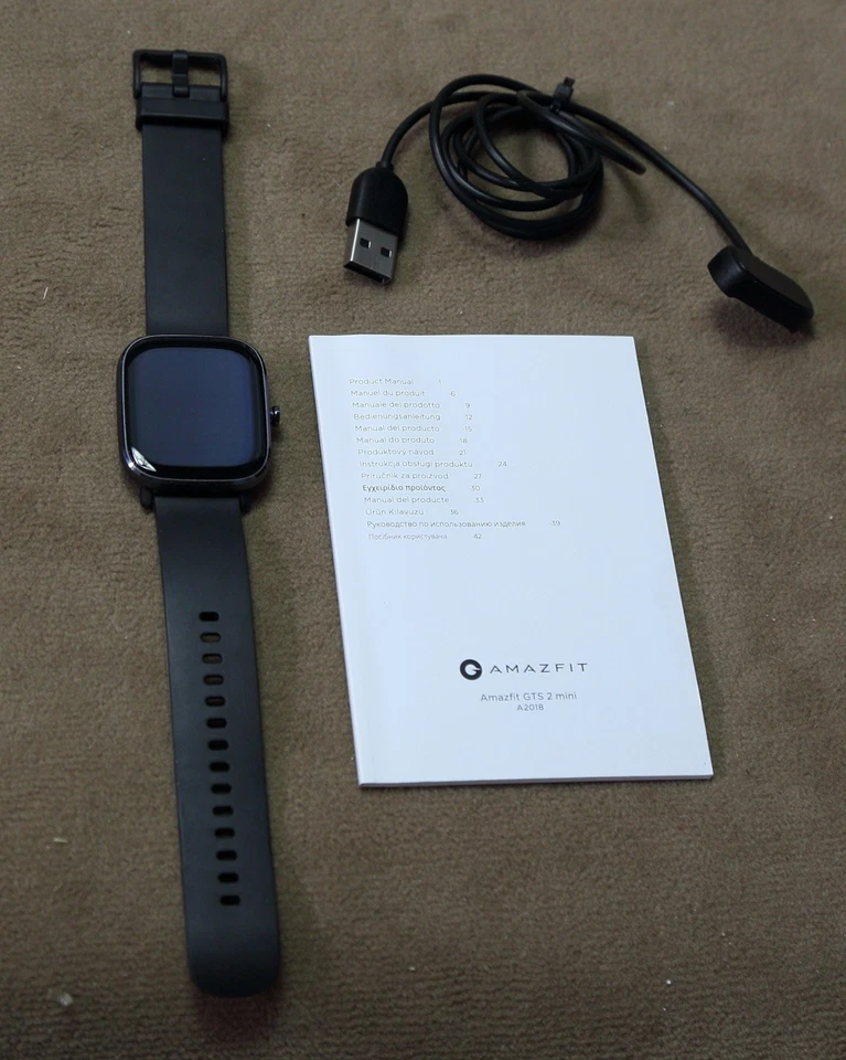 Amazfit GTS 2 Mini Smartwatch Fitness AMOLED 1,55 Alexa A2018 schwarz, Foto 1 von 3
