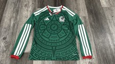 Adidas Youth Mexico Green Long Sleeve Jersey Size Medium 11/12 Yourh World Cup