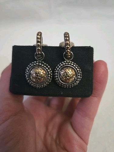 John Hardy Naga 18k Gold and Sterling Silver Earrings with Original box! - Picture 3 of 10