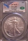 2025 Silver Eagle CAC MS 70 First Delivery Signed by CAC Founder PAUL NUGGET