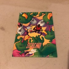 Michael Jordan 1993 Nike Scream Team Looney Tunes Basketball Sticker Card RARE!
