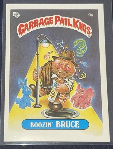 1986 Topps 1st Series Garbage Pail Kids UK Minis #9a Boozin’ Bruce - Picture 1 of 2