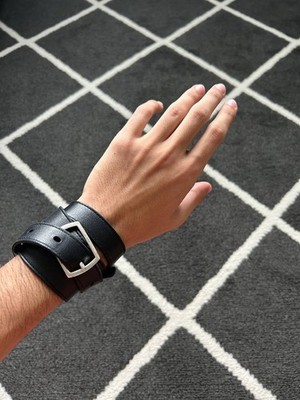 Saint Laurent Paris Bondage Belt Bracelet by Hedi Slimane