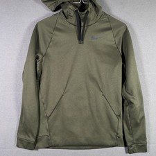 Nike Dri-FIT Hoodie Mens Small Green 1/4 Zip Pullover Sweatshirt 932022-325