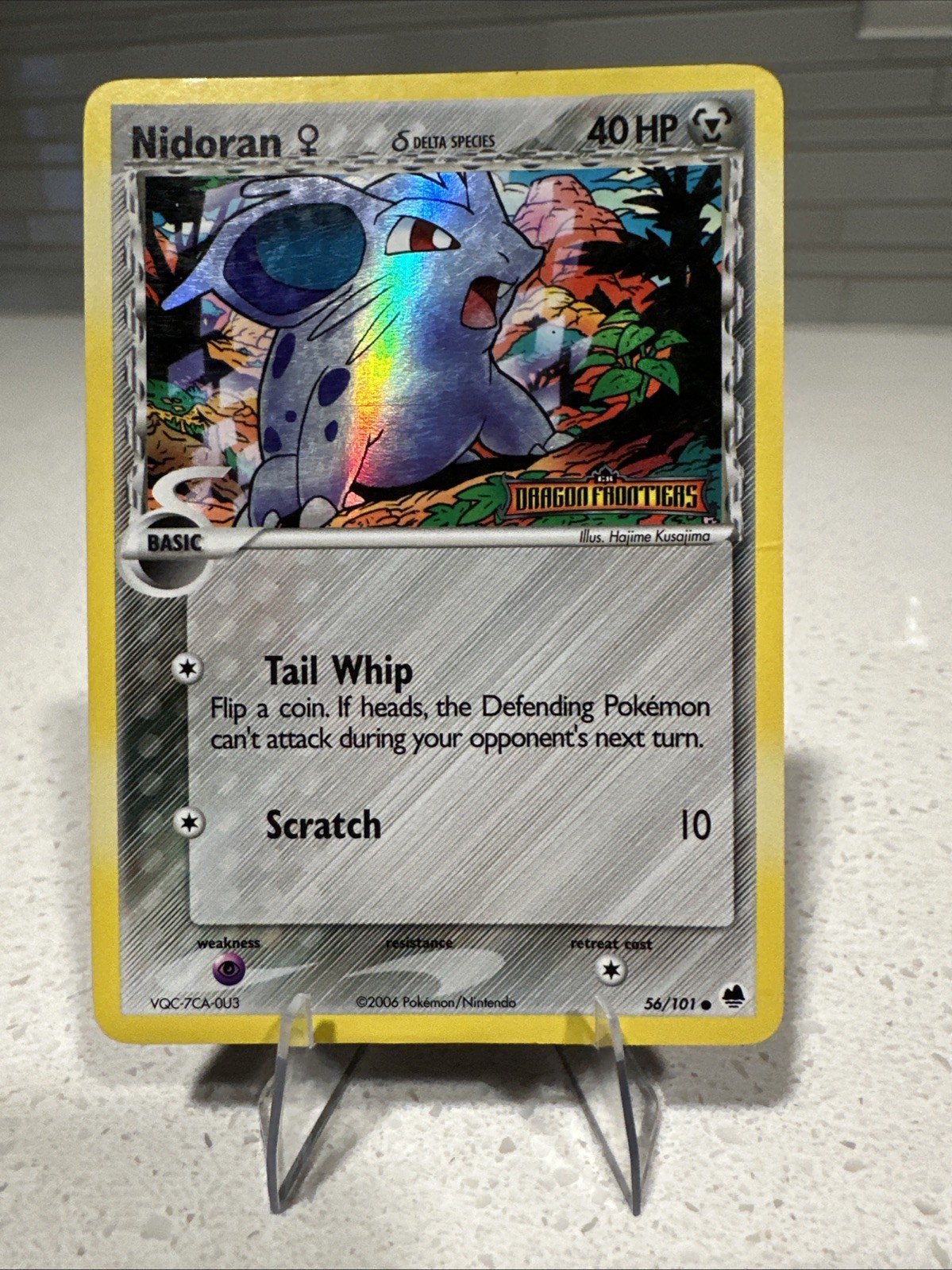 2006 Pokemon EX Nidoran Reverse Holo 56/101 Dragon Frontiers Stamped LP