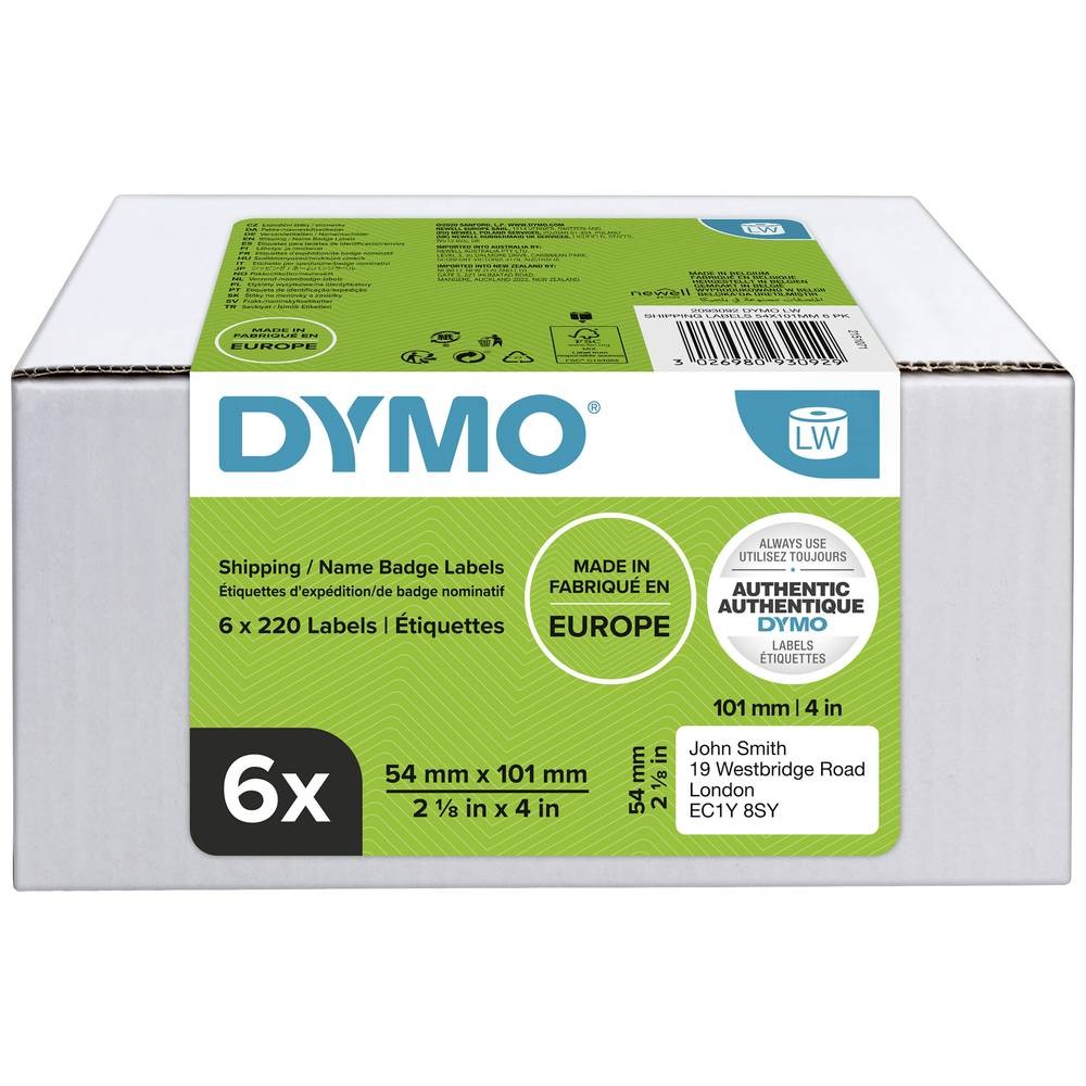 Étiquettes DYMO 101 x 54 mm pour expédition de colis professionnels