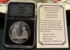 Danbury Mint American History End Of Cold War 1990 1 oz .999 Fine Silver W/ COA