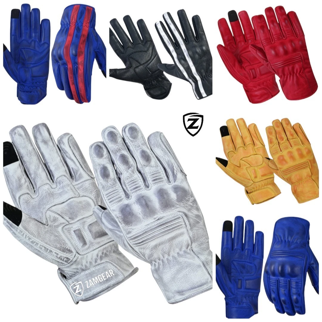 Riding Gloves Summer Motorcycle Leather Protective Touchscreen Biker ZAMGEAR
Opens in a new window o