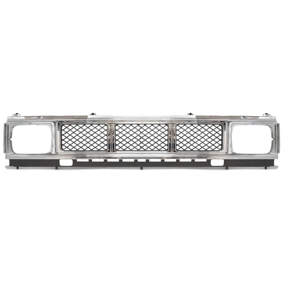 Cubierta de rejilla delantera cromada para camioneta Nissan Navara D21 BDI 1990-1992 Foto 3 de 4