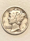 1923  Silver Mercury Dime Nice
