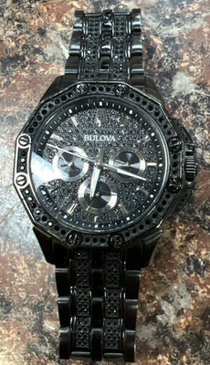 Bulova Octava Black Crystal Stainless Steel  98C134 Chronograph a-2