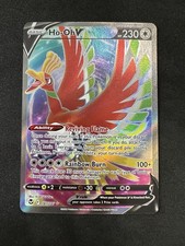 Ho-Oh V 187/195 NM/M Swsh12 Sword & Shield Silver Tempest Full Art Pokemon TCG