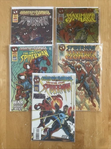 SPIDER-MAN MAXIMUM CLONAGE ALPHA OMEGA #1 AMAZING #404 WEB #127 #61 NM LOT