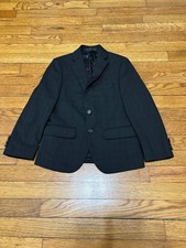 Lauren Ralph Lauren Boys Blazer Jacket Size 8R Black Windowpane Sport Coat