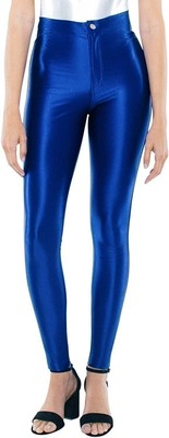 #ad American Apparel Women#x27;s The Disco Pant High Rise Slim Fit Shiny Nylon $27.99