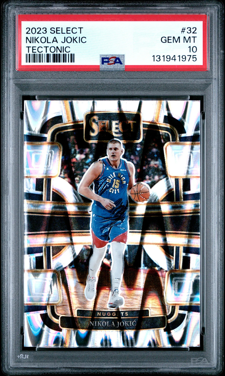 Panini Select 2023-24 Nikola Jokic #32 Tectonic Prizm PSA 10