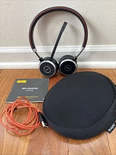 Jabra Evolve 65 MS Stereo Wireless Bluetooth Headset No Dongle WORKING!