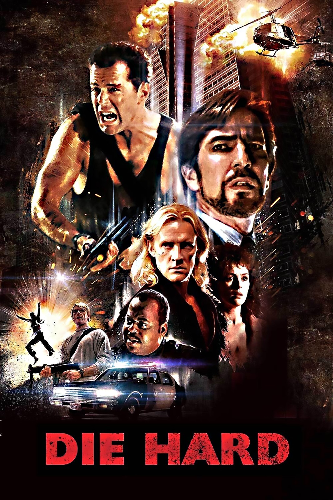 DIE HARD 1988 BRUCE WILLIS CHRISTMAS Movie Poster MADE IN USA #2