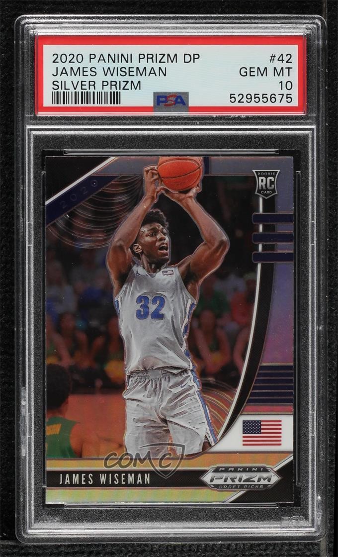 2020 Panini Prizm Draft Picks Silver James Wiseman PSA 10 GEM MT Rookie RC 7bt