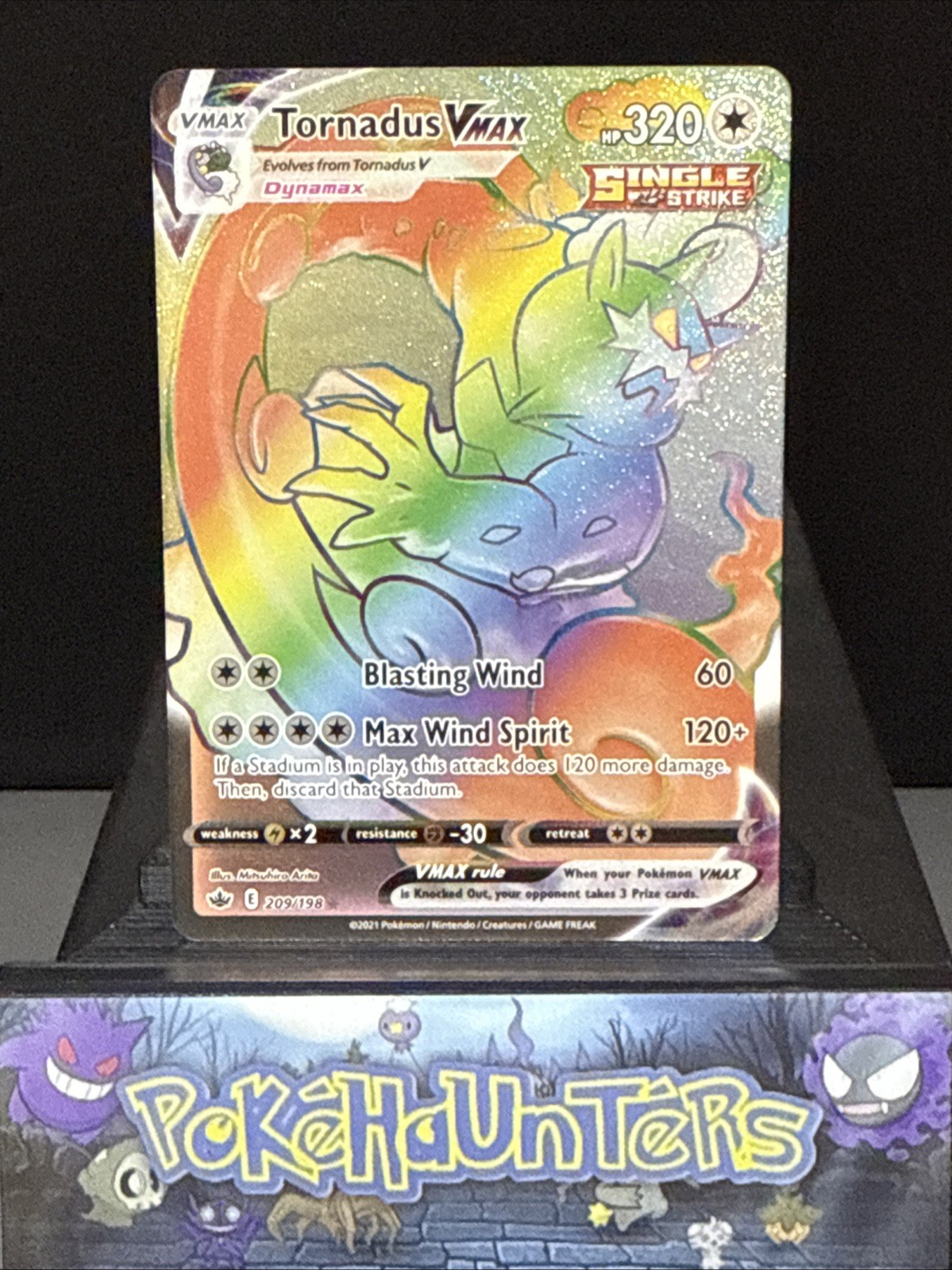 Pokemon Card Tornadus VMAX 209/198 Chilling Reign Secret Rare Near Mint