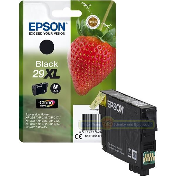 Original Druckerpatrone Xl Epson T2991 Schwarz Erdbeere Expression Home XP-332-image