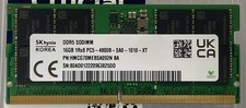 16 GB SK Hynix 16GB PC5-4800B DDR5 38400 SODIMM RAM for LAPTOP HMCG78MEBSA092N