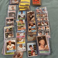 Vintage Topps Baseball 80 Card Lot Willie Mays, Clemente, Banks, Uecker READ