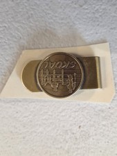 Vtg SKOAL MONEY CLIP matte brass smokeless tobacco dip chew cowboys ranch New