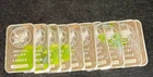 Lot of 10- Sunshine Mint 1 oz .999 Silver Bars - Ten Troy Ounces Total (i)
