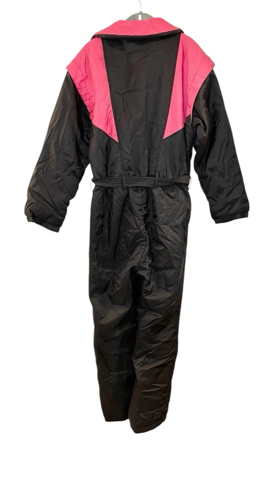 Womens Obermeyer Ski Suit One Piece Snowsuit Snow Bib Waterproof Black Pink Blue - Image 2 of 4