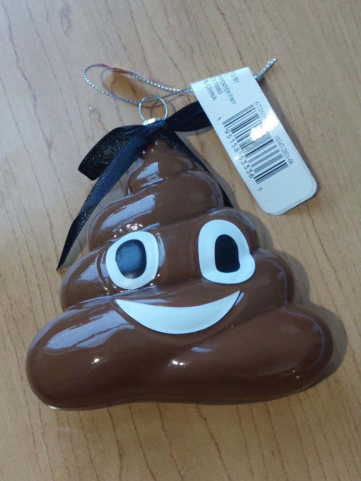 Ornament Christmas Poop Emoji Glass Smiling Poo Meme 4