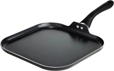 Ecolution Artistry Nonstick Square Griddle, Easy To Clean, 11-Inch, Black