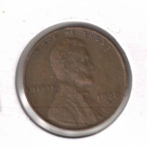 1938-D Denver Circulated Business Strike Copper One Cent Coins! #1