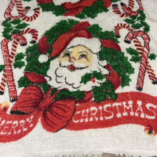 Vintage Weihnachten Küchentücher Weihnachtsmann Baum Teddybären Deko - Bild 3 von 8