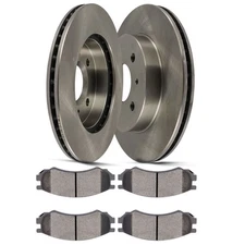 Front Brake Rotors And Ceramic Pads For 91-92 SATURN SC 93-02 SC1 91-02 SL1