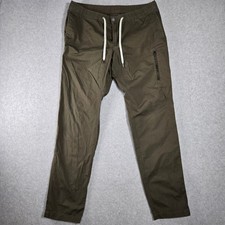 Vuori Ripstop Climber Pants Mens Large Olive Green V412 Drawstring Hiking Taper