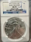 2012 American Silver Eagle $1 MS 70 NGC Early Releases