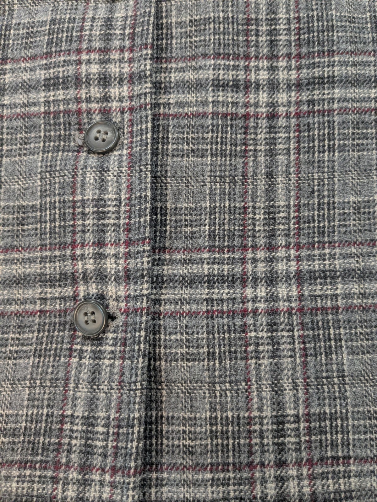 Gray Wool Plaid Pendleton Light Jacket Size Medium - image 4