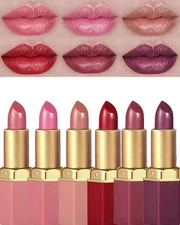 Glitter Lipstick Sets for Women Long Lasting,Light to Dark Shimmer 6pcs 