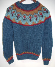 57 Vintage Fair Isle Chunky Sweater L Riddles by Elliot Multicolor Acrylic Knit