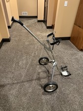 Vintage AJAY PlayMate Golf Caddy Collapsible Pull Cart w Original Straps