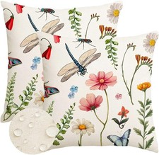 Spring Summer Pillow Covers 18x18 Inch 18" x 18" Pack of 2 Multicolor