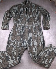 Vintage Realtree Trebark Camo Coveralls Men Large Insulated Full Leg Zip USA