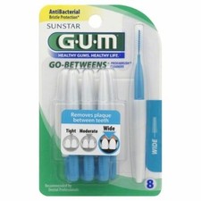 GUM Proxabrush Reusable Go-Between Cleaners, Wide, 8 count PACK 5