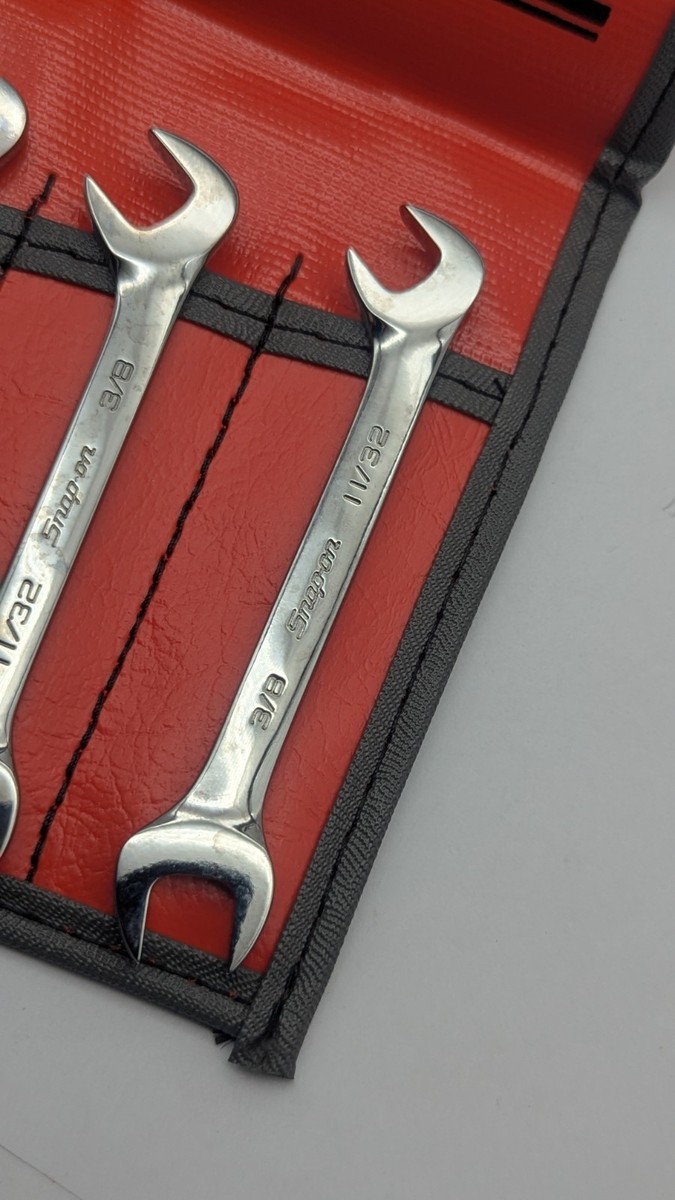 Snap-on C90 Ignition Wrench Set UNUSED NOS Vintage w/ Pouch LOOK