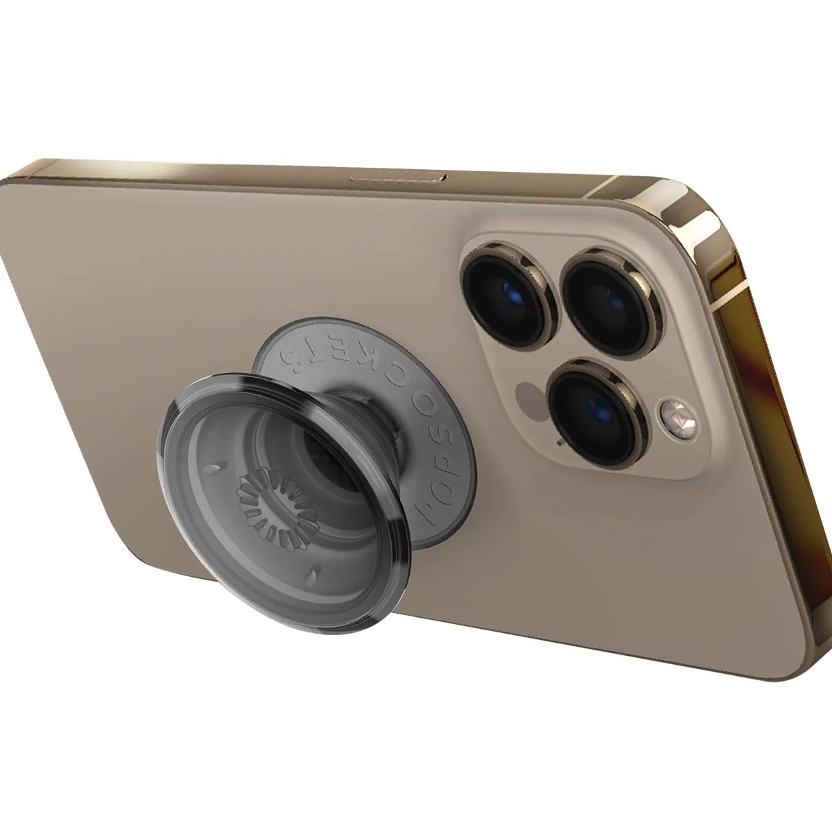 Support bague smartphone universel PopGrip noir avec support béquille intégré