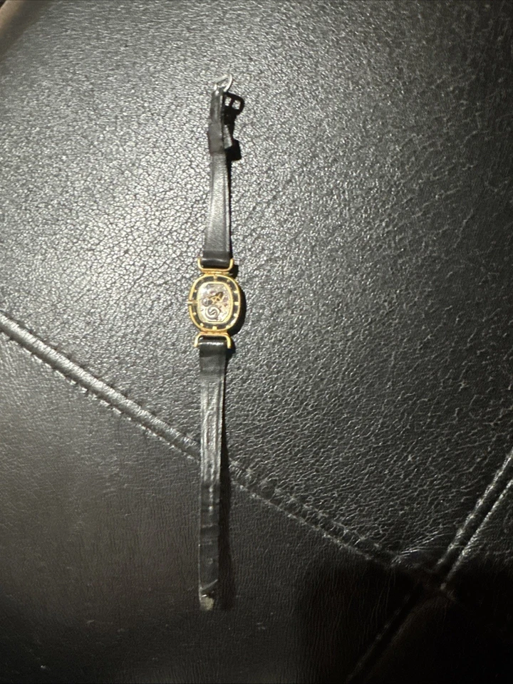 Reloj Automático Damas Juvenia Esfera Misteriosa Años 60 Chapado en Oro 17 Joyas Probado Foto 3 de 4