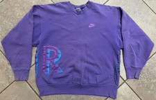 Vintage Nike Air Spell Out Pull Over Crew Neck Sweat Shirt Purple Men s XL