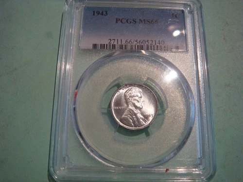 Beautiful wartime steel 1943 P Lincoln MS66 PCGS - great eye appeal