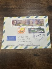 Brazil 2000 Airmail Cover Porto Alegre to USA Mixed Stamps Vintage